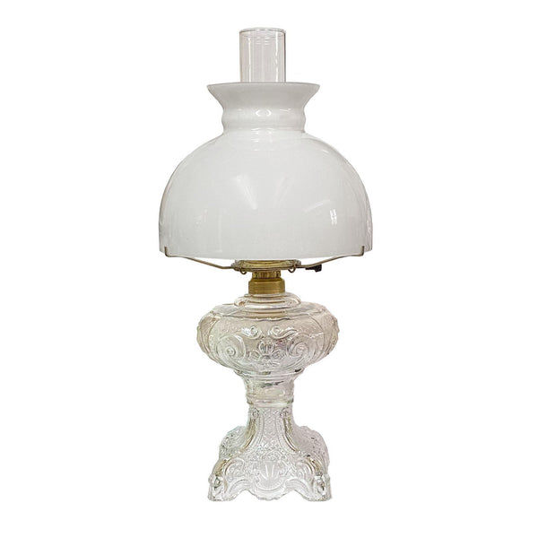 Antique Glass Lamp, White Lotus added by SABi iNTERIORS