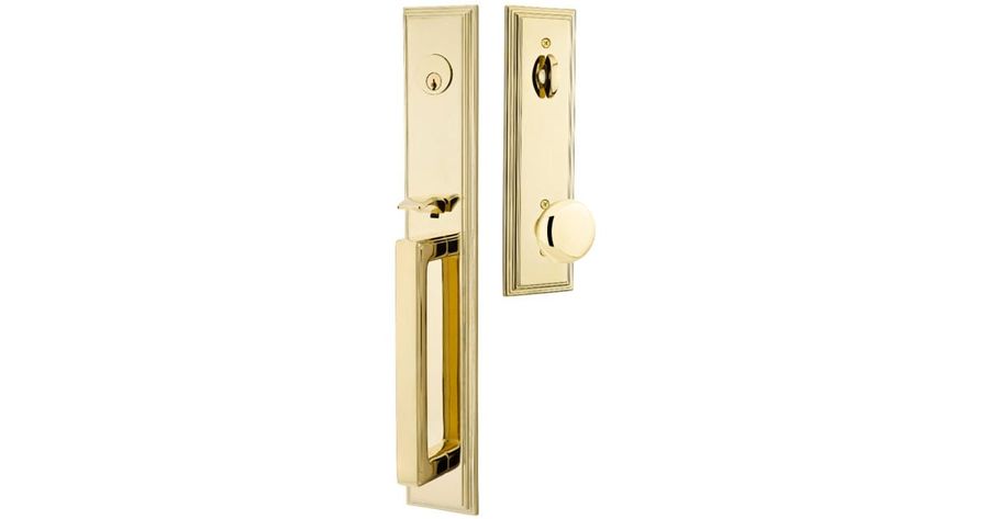 Emtek 4212PUS3NL Melrose Full Plate Single Cylinder Keyed | Build.com added by Frances Pearce