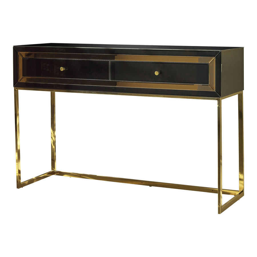 2-Drawer Console Table Black And Gold added by Sandy Schargel Interiors