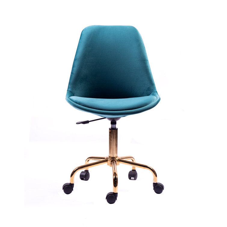 Haisley Gold Flamingo Ally Ergonomic Velvet Office Chair added by Jamie Flisek