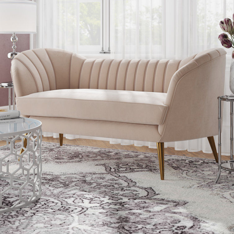 Alexandrea 65'' Velvet Flared Arm Loveseat added by Samantha Dee