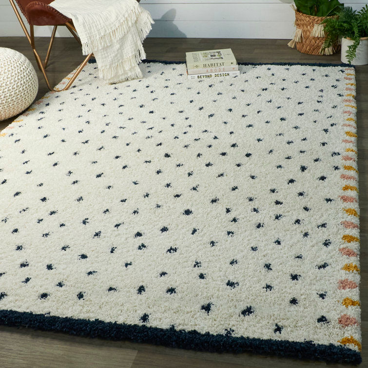 Warmley Red/Blue/Off-White Dalmation Dot Area Rug added by Francesca Pasquali