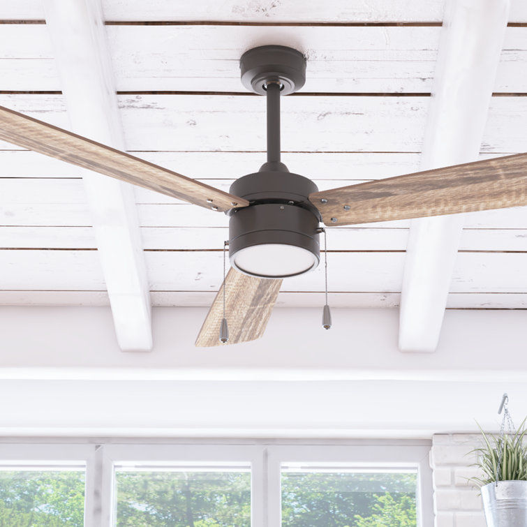 52'' Lebo 3 - Blade LED Propeller Ceiling Fan with Pull Chain and Light Kit Included added by Janae Sullivan