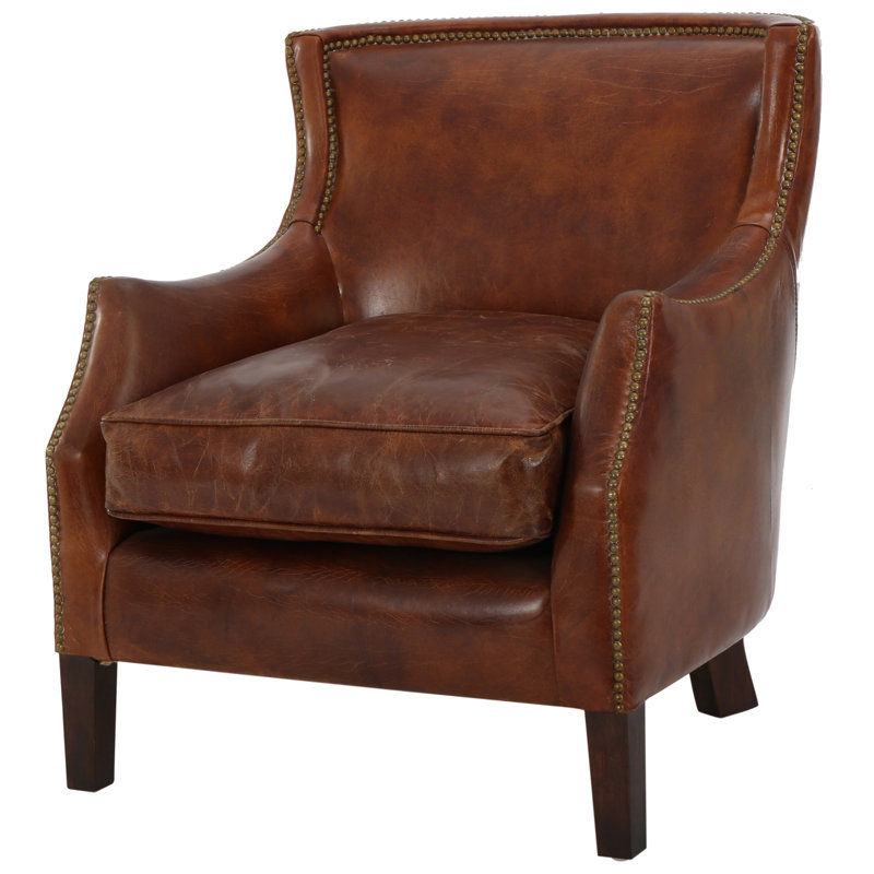 Colyer 32" Wide Genuine Leather Armchair added by Erin Vernon