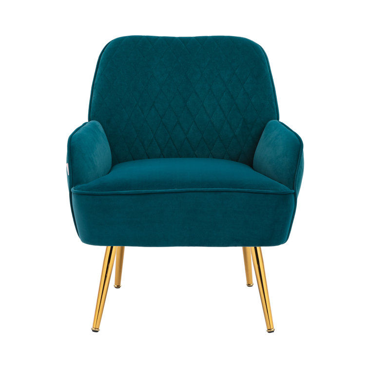 Erkand 25.5'' Wide Tufted Velvet Armchair added by Rescued Room Design