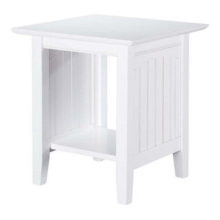 Leo & Lacey End Table in White - Beach Style - Side Tables And End Tables - by Homesquare | Houzz added by Susan Keith