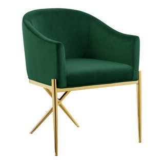 The Parker Dining Chair, Velvet - Midcentury - Dining Chairs - by Meridian Furniture | Houzz added by Where The Heart Is Designs