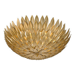 Gold Leaf Round Frame Flush Mount - Contemporary - Flush-mount Ceiling Lighting - by Design Living | Houzz added by Amy Pickard