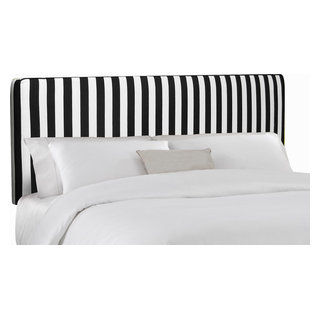 Blair Box Seam Headboard, Canopy Stripe Black and White - Contemporary - Headboards - by Skyline Furniture Mfg Inc | Houzz added by Nikki Schwent