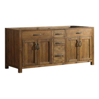 Design Element Bryson 72" Reclaimed Wood Vanity Base Only in Walnut - Transitional - Bathroom Vanities And Sink Consoles - by Design Element | Houzz added by Hilary Finn