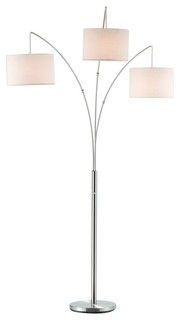 Trinity Arc Lamp, Satin Steel - Transitional - Floor Lamps - by Homesquare | Houzz added by Jennifer Kelly