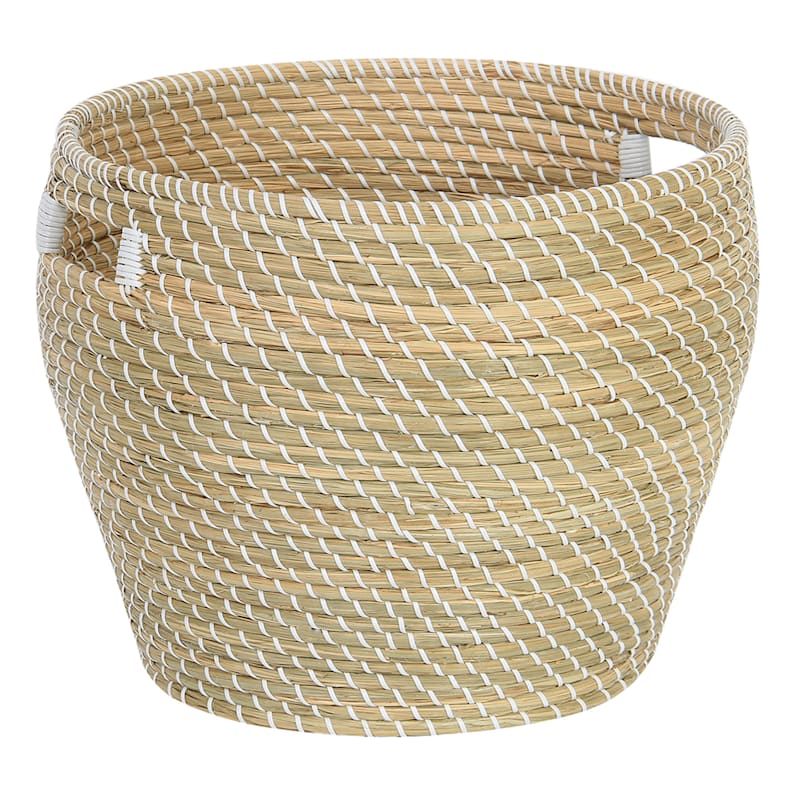 Seagrass Storage Basket with Plastic Binding, Large added by Where The Heart Is Designs