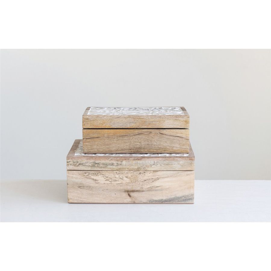 Zev Decorative Boxes, Set of 2 - Roam Common | Havenly added by Poppy&Gail 
