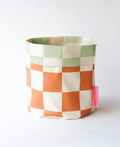 Terracotta & Sage Check Planter | Lauren Brown added by Erin Strasen