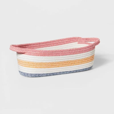 Multi Stripe Coiled Rope Storage Bin - Pillowfort™ added by Hilary Finn