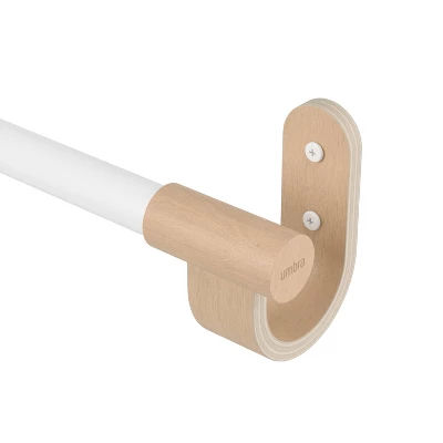 42"-120" Umbra Bellwood Curtain Rod White: Adjustable Steel, Matte Finish, Single Rod, 22lb Capacity added by Trudy Jones