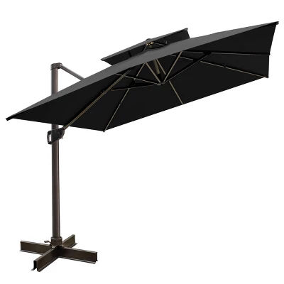 10' Square Outdoor Double Top Offset Cantilever Hanging Patio Umbrella - Crestlive Products added by Spoak Member