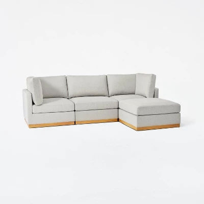 4pc Woodland Hills Modular Sectional Sofa Set Light Gray - Threshold&#8482; designed with Studio McGee added by Briana O'Dea