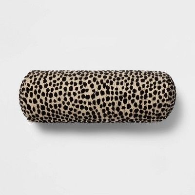 Bolster Jacquard Leopard Decorative Throw Pillow Black/Natural - Threshold™ added by Daniela Araya
