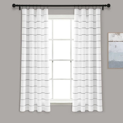 Set of 2 Ombre Striped Yarn Dyed Cotton Window Curtain Panels - Lush Décor added by Bonnie Whitfield