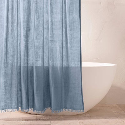 Gauze Shower Curtain Sky Blue - Casaluna&#8482; added by Spoak Member