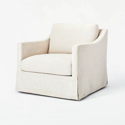 Vivian Park Slipcover Swivel Chair Cream - Threshold&#8482; designed with Studio McGee added by Caroline Patek