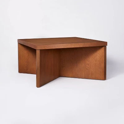 River Heights Square Wooden Coffee Table Brown - Threshold&#8482; designed with Studio McGee added by Kaitlyn Mackay