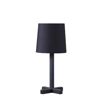 16.5" Traditional Metal Table Lamp with Cross Leg Base Black - Ore International added by Yssis-Aasia Lee