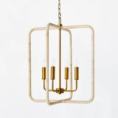 Seagrass Lantern Ceiling Pendant Brass - Threshold&#8482; designed with Studio McGee added by Briana O'Dea