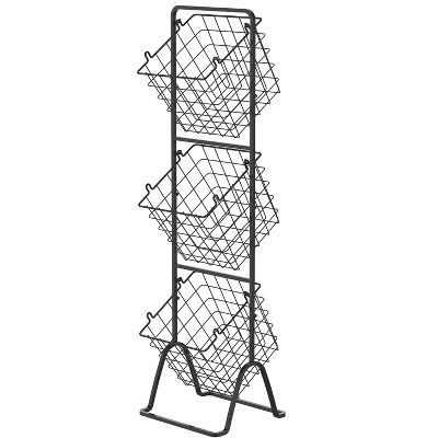 Oceanstar 3-Tier Metal Wire Storage Basket Stand with Removable Baskets – Black added by Where The Heart Is Designs
