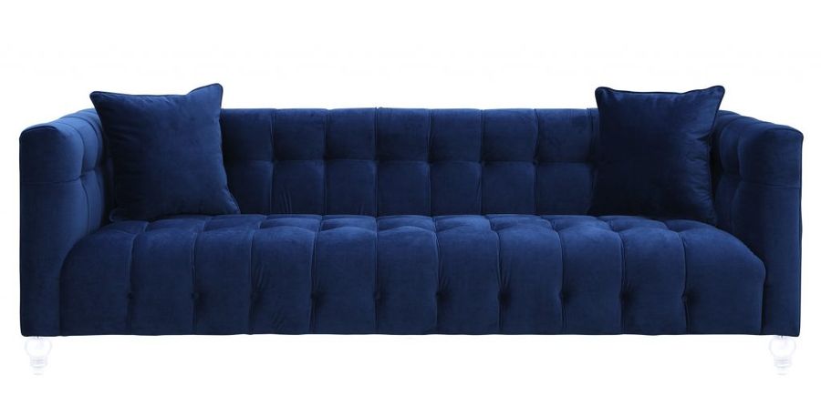 Bea Navy Velvet Sofa - TOV Furniture added by Spoak Member