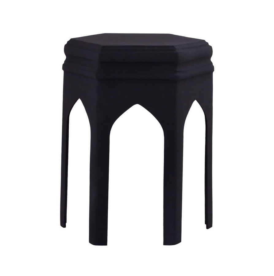 Fes Black Textured Side Table - TOV Furniture added by Nora Garcia