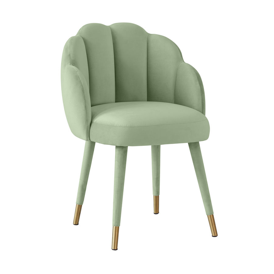 Gardenia Moss Green Velvet Dining Chair - TOV Furniture added by Amber Wilcox