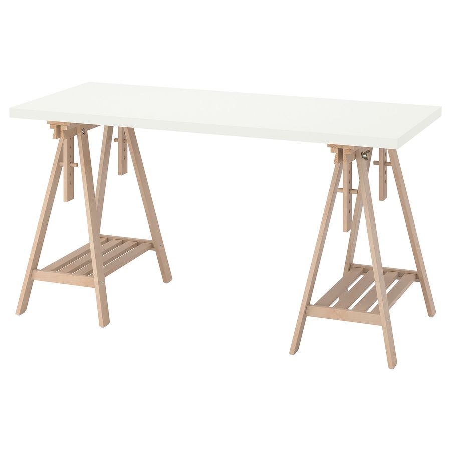 LAGKAPTEN / MITTBACK Desk - white/birch 140x60 cm added by Spoak Member