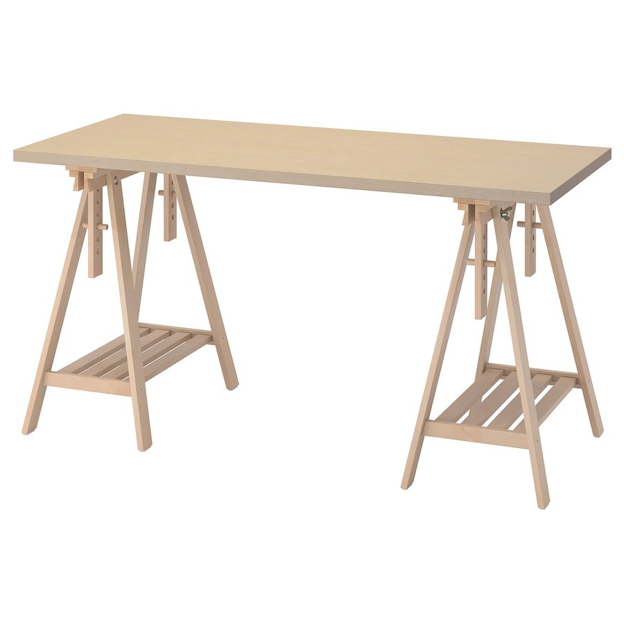 MÅLSKYTT / MITTBACK Desk, birch, 551/8x235/8" - IKEA added by paige locke