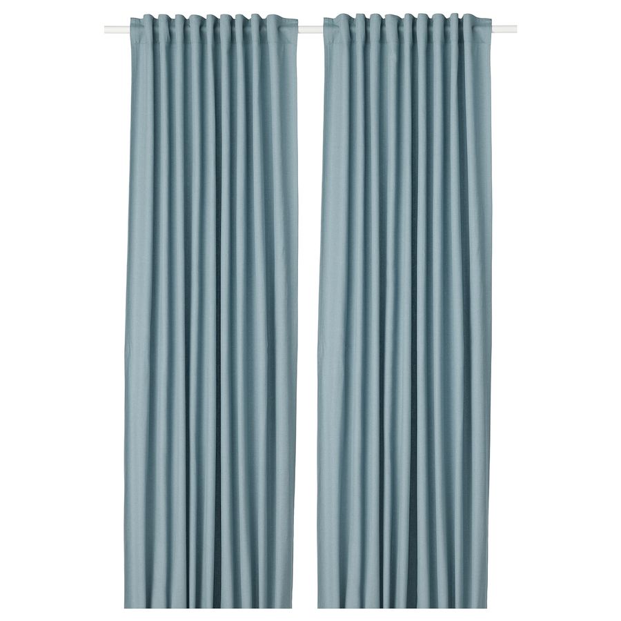 TIBAST Curtains, 1 pair, blue, 57x98" - IKEA added by Courtney Hill