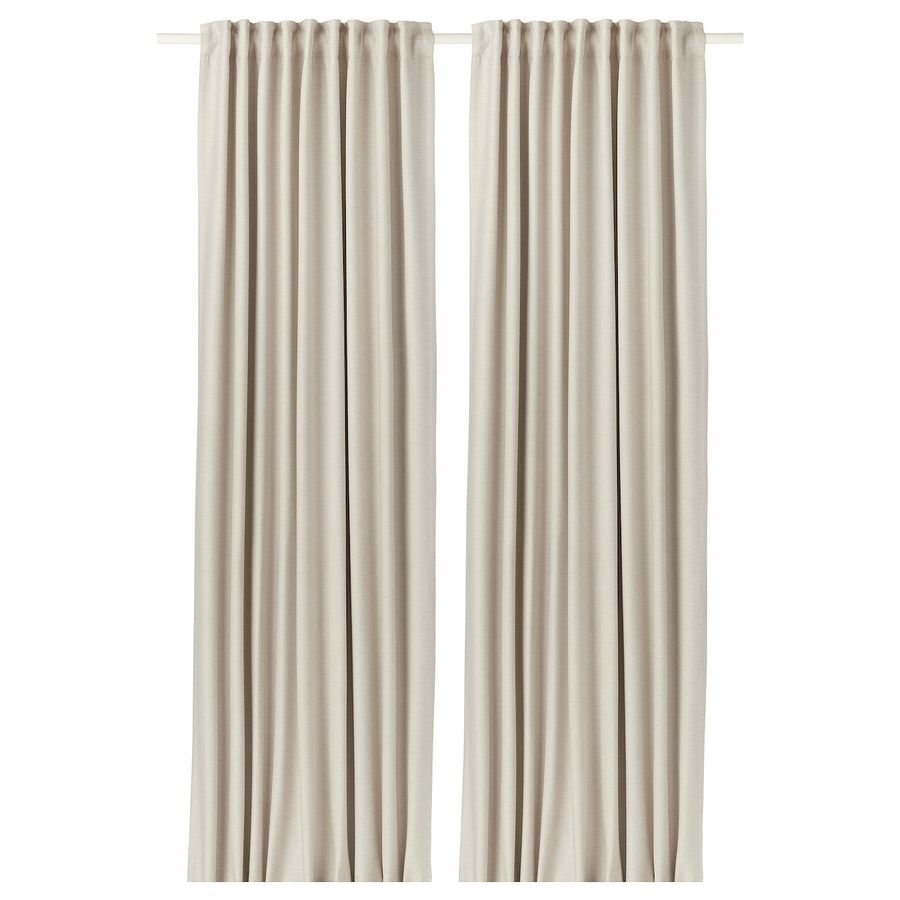 VILBORG Room darkening curtains, 1 pair, beige, 57x84" - IKEA added by Rachel Fedorov