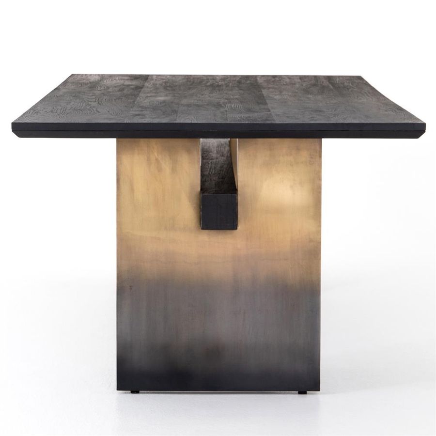 Coen Industrial Loft Black Oak Wood Rectangular Dining Table - 94"W added by Saphrin Pediford