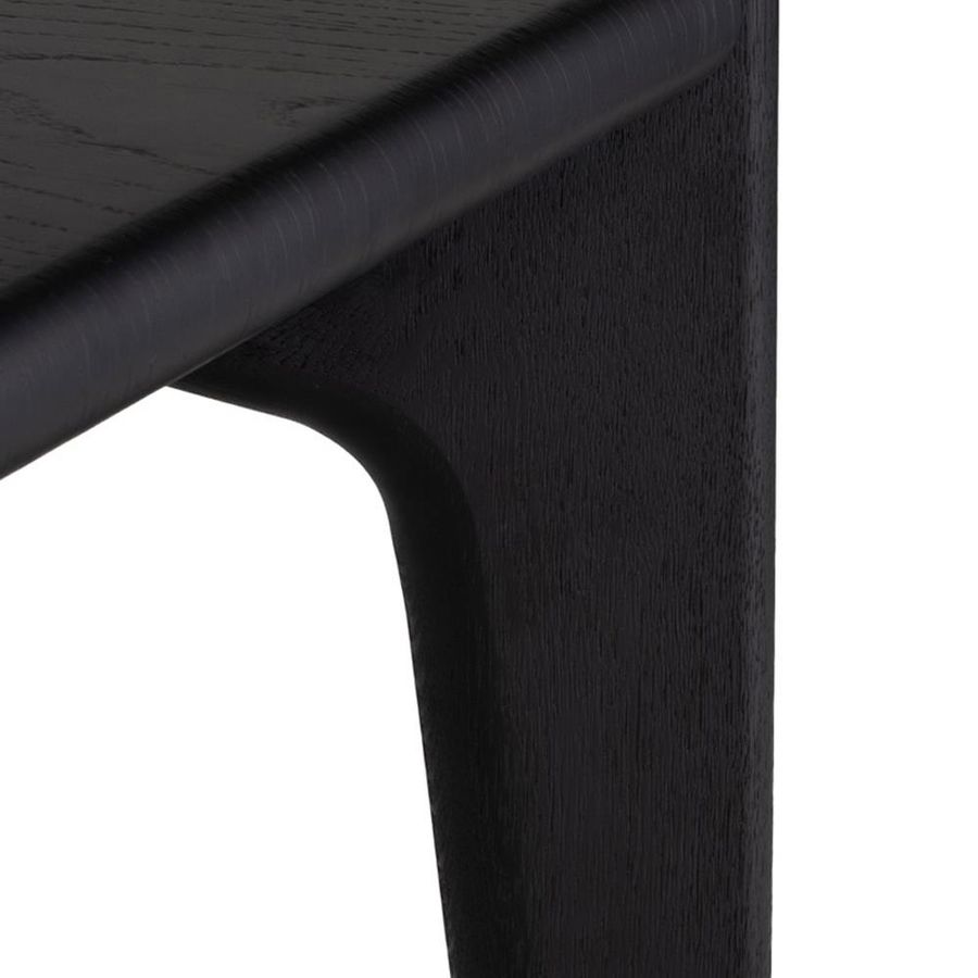 Quinn Mid Century Black Oak Veneer Gold Rectangular Dining Table - Large - 92"W added by Saphrin Pediford