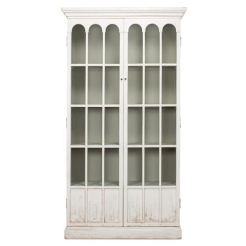 Audrey French Country Clear Glass Door Whitewashed Pine Wood Display Case added by Liz Nevil-Smith