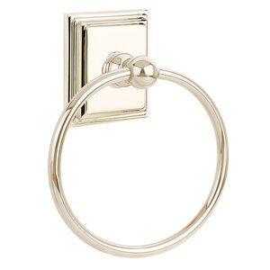 Traditional Brass Collection - Wilshire Towel Ring in Lifetime Polished Nickel by Emtek Hardware added by Alta Projects