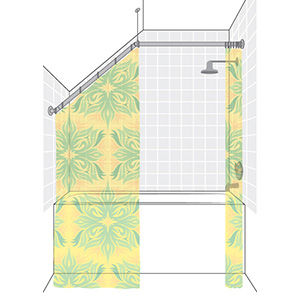 39" x 39" Sloped/Angled Ceiling Shower Rod added by Serena Finnerty