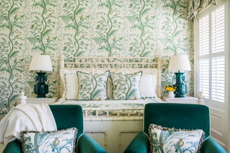 Brunschwig & Fils Bird And Thistle Aqua Wallpaper (double roll) added by Kate Lynn Nemett