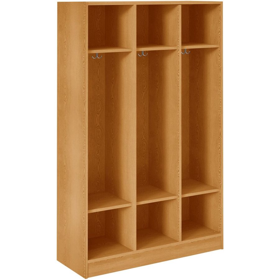 I.D. Systems 45" x 18" x 72" Maple Triple Storage Locker with Two Shelves 79016 Z45 073 added by Brittany Allerdyce